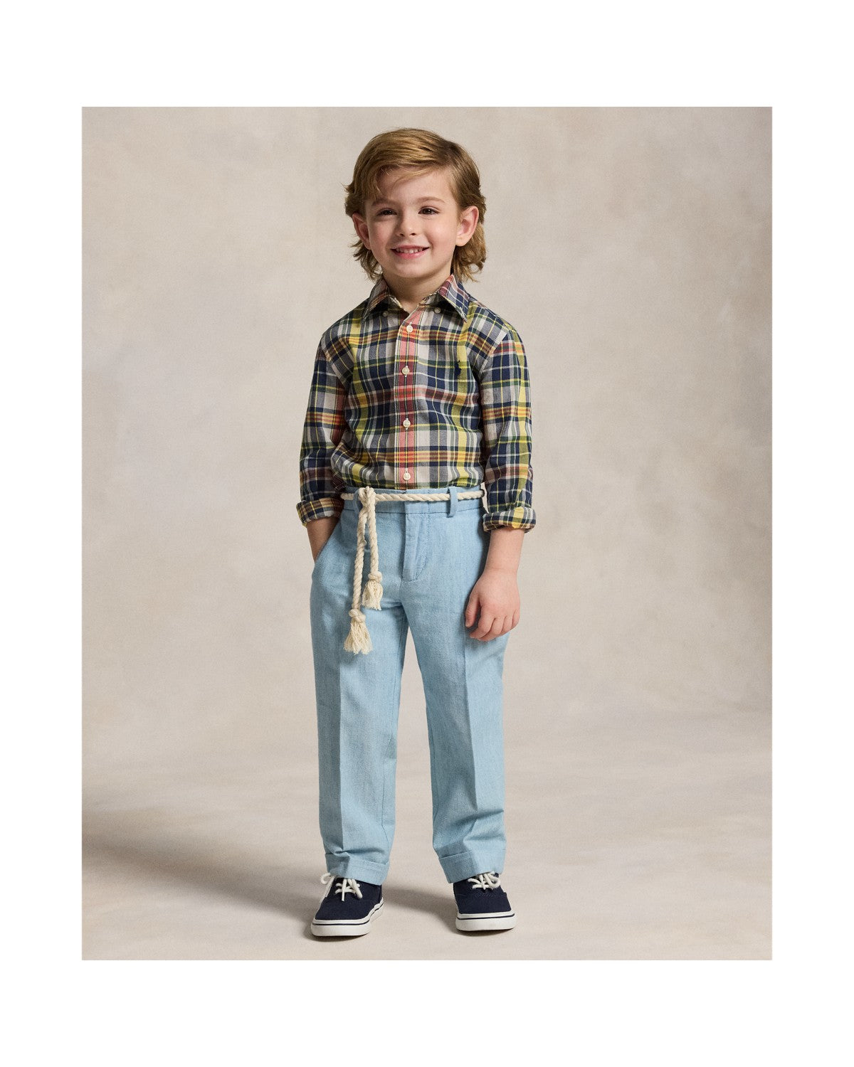 Plaid Cotton Madras Shirt