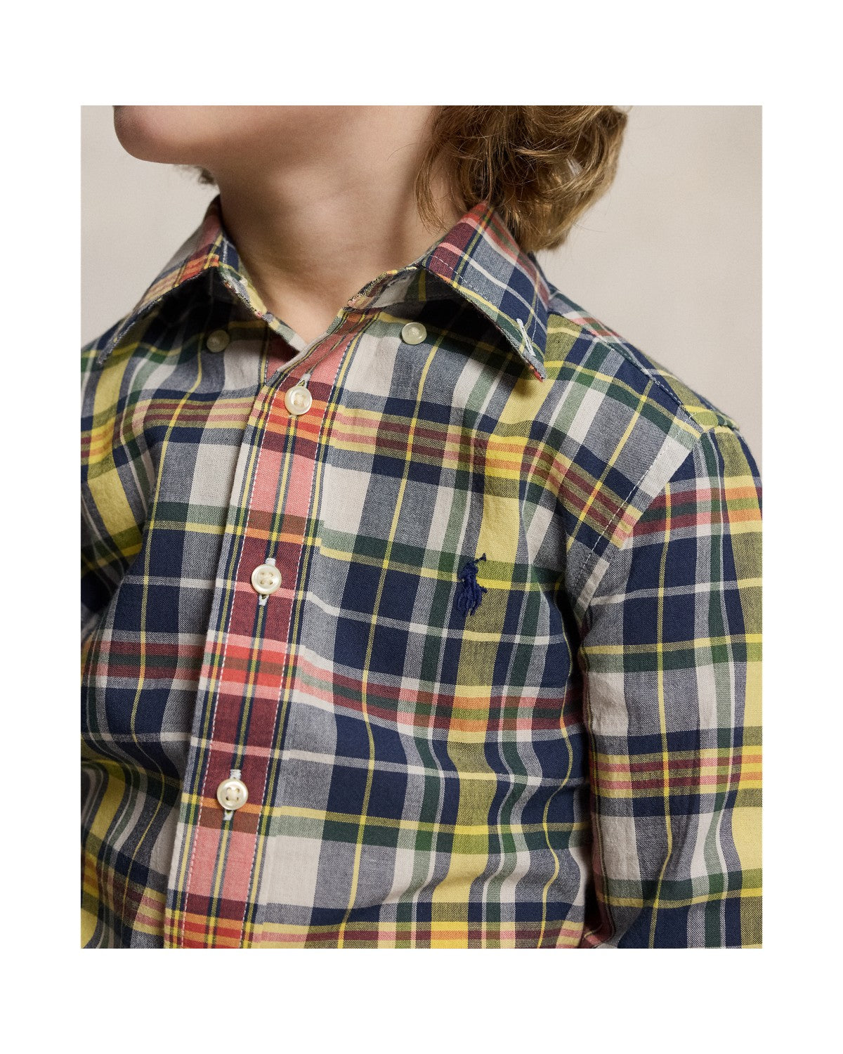 Plaid Cotton Madras Shirt