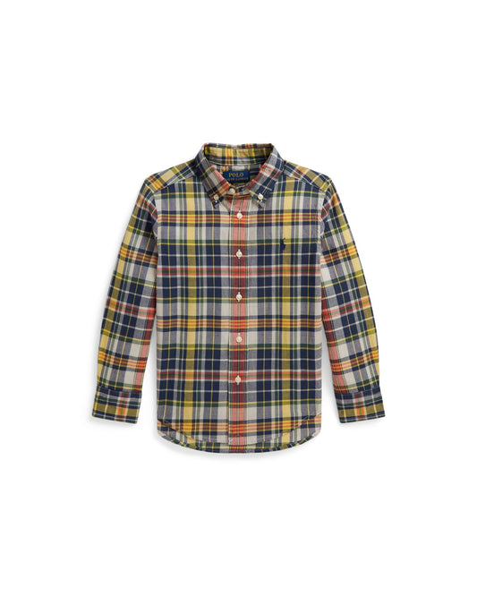 Plaid Cotton Madras Shirt