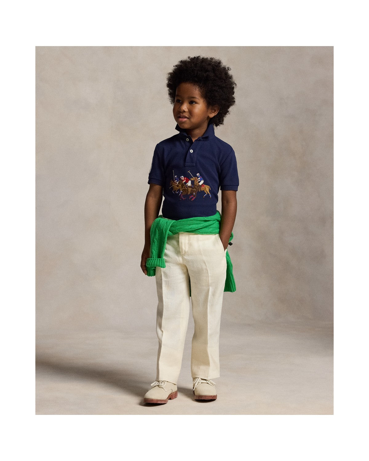 Triple-Pony Cotton Polo Shirt