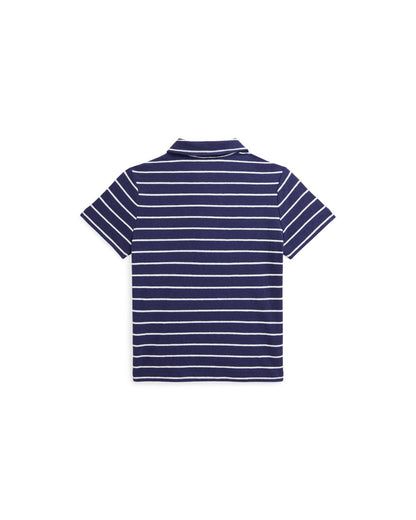 Striped Cotton-Linen Polo Shirt