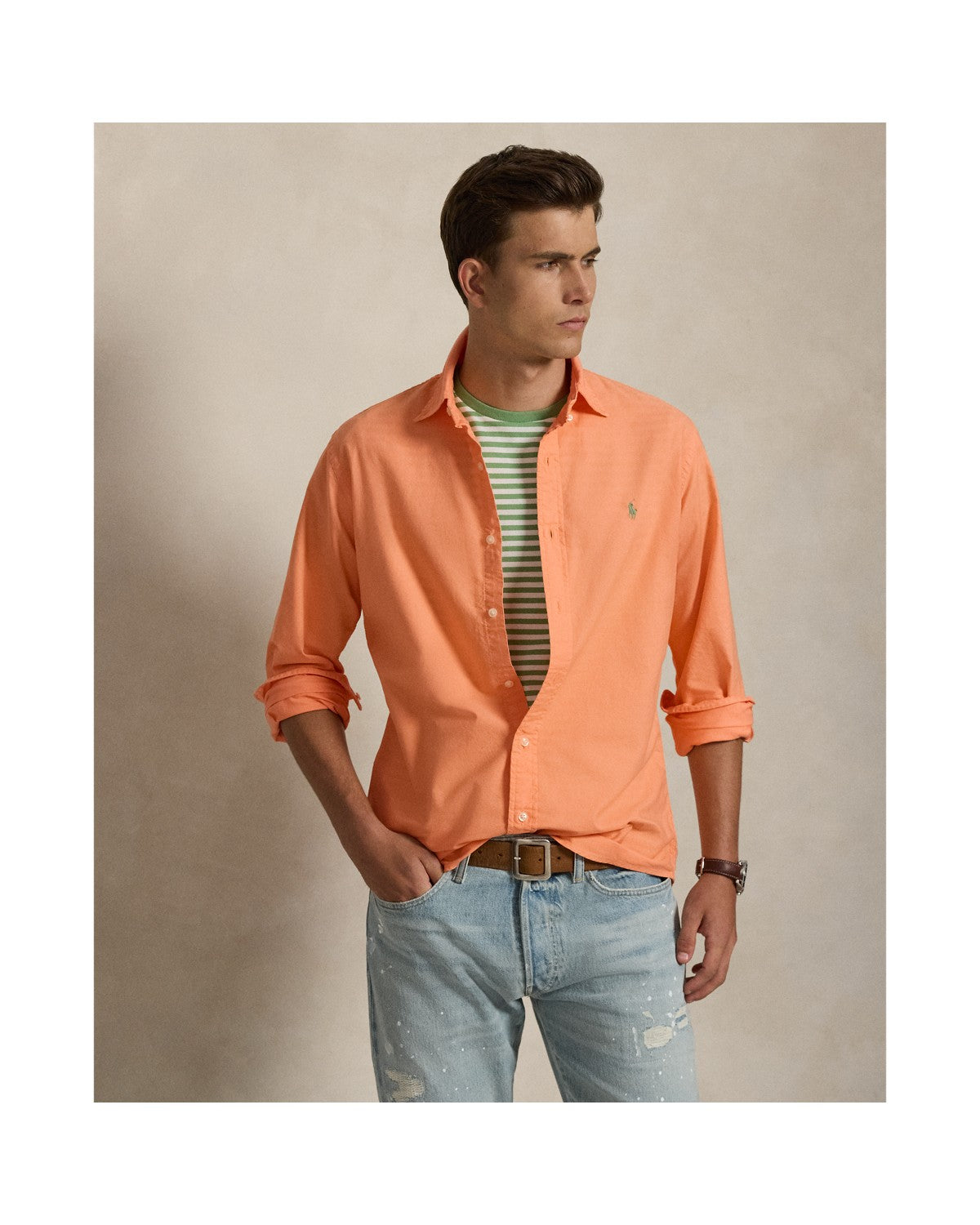 Custom Fit Garment-Dyed Oxford Shirt