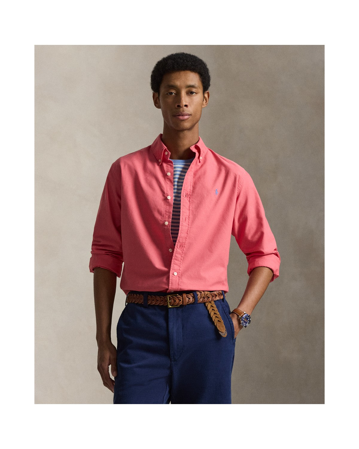 Custom Fit Garment-Dyed Oxford Shirt