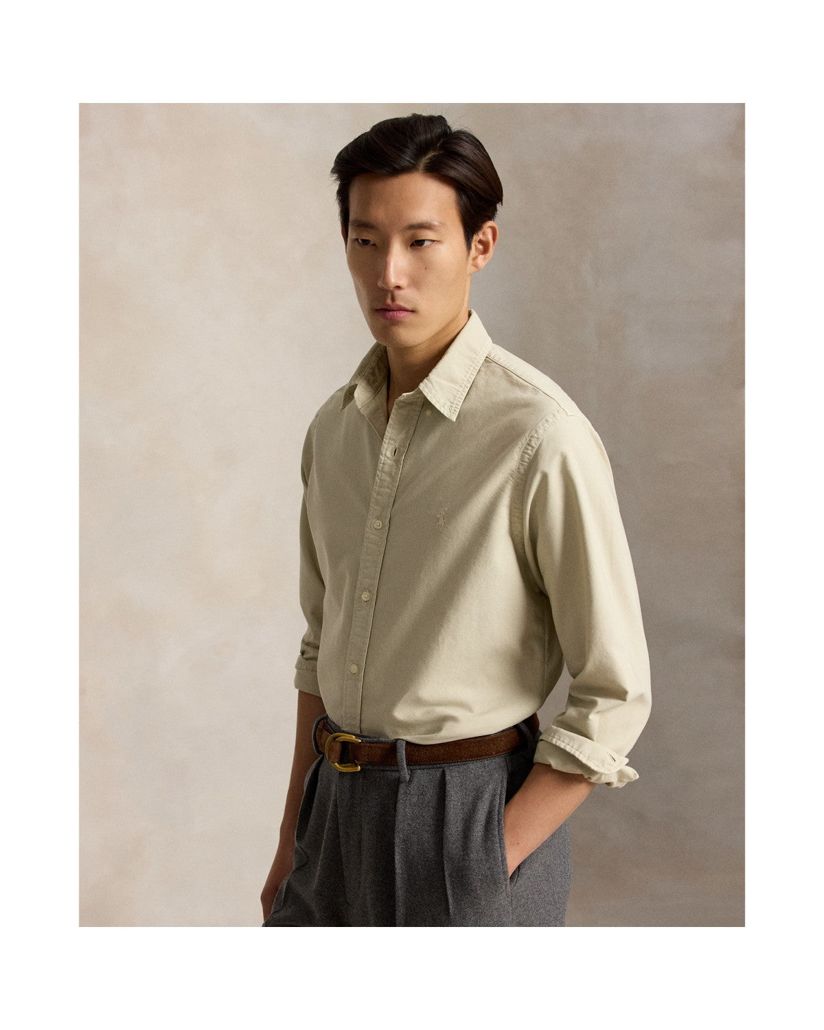 Custom Fit Garment-Dyed Oxford Shirt