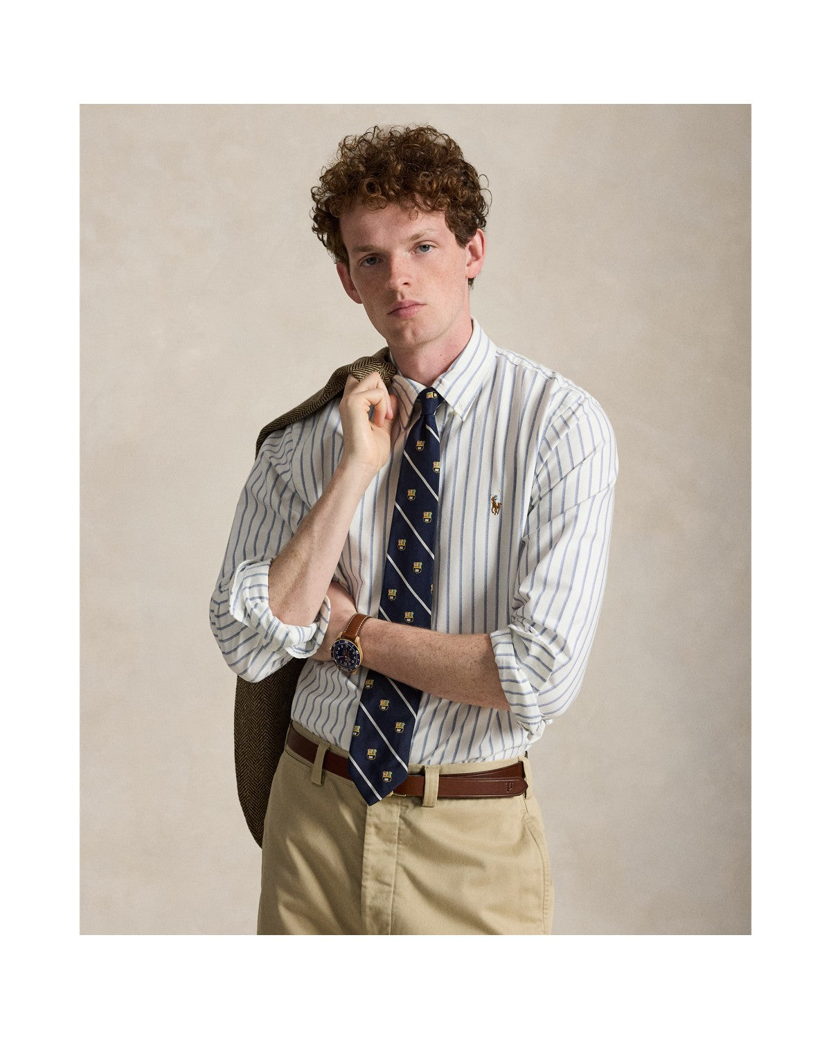 Custom Fit Striped Oxford Shirt