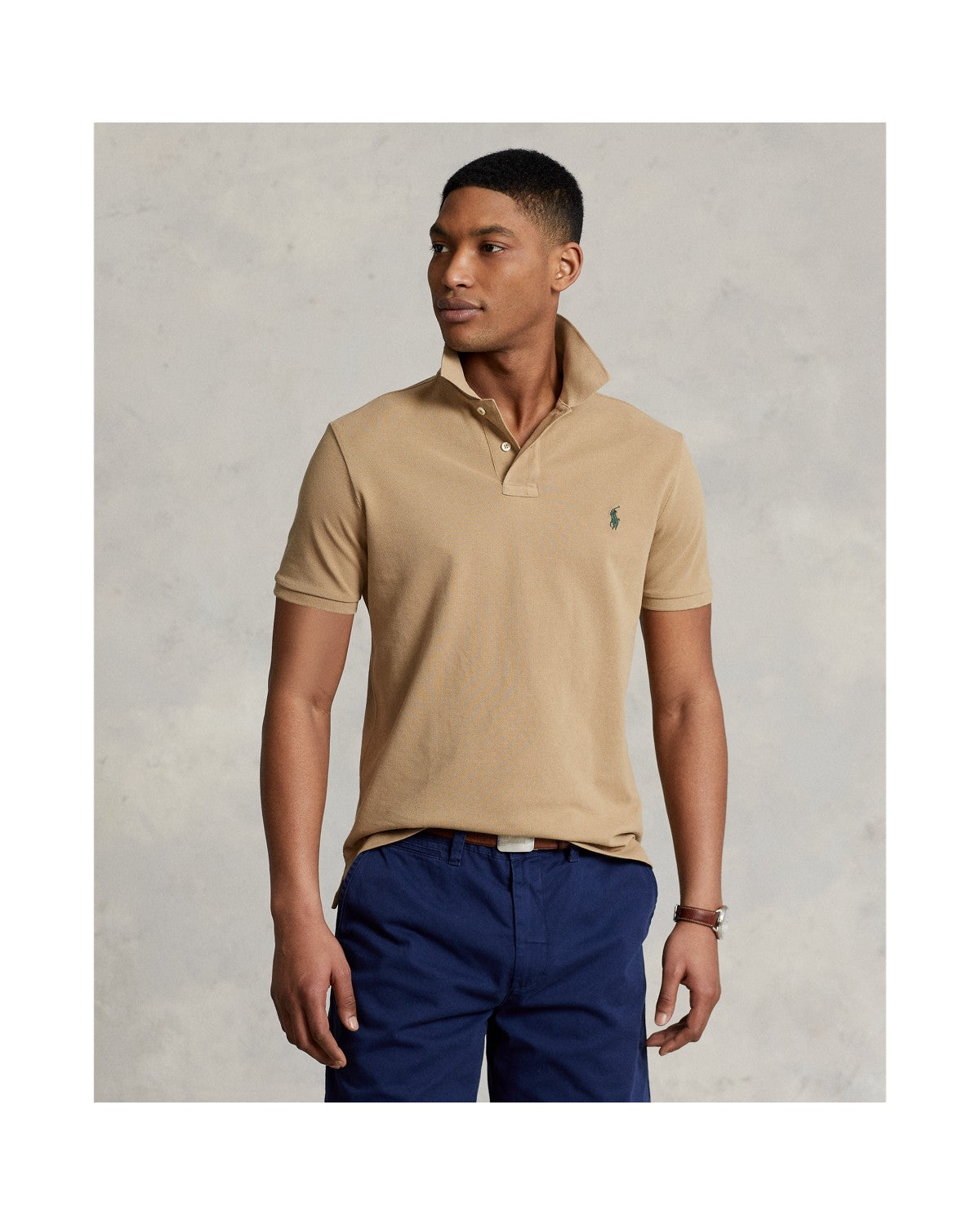 Custom Slim Fit Mesh Polo Shirt