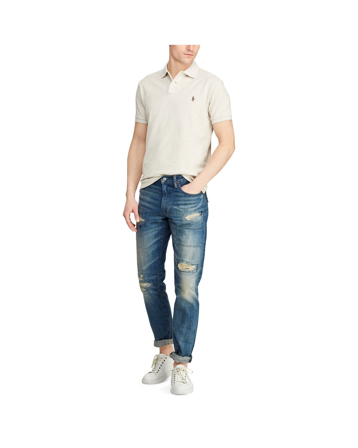 Custom Slim Fit Mesh Polo Shirt