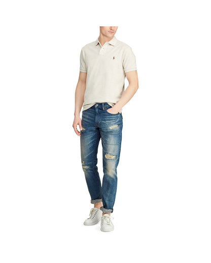 Custom Slim Fit Mesh Polo Shirt