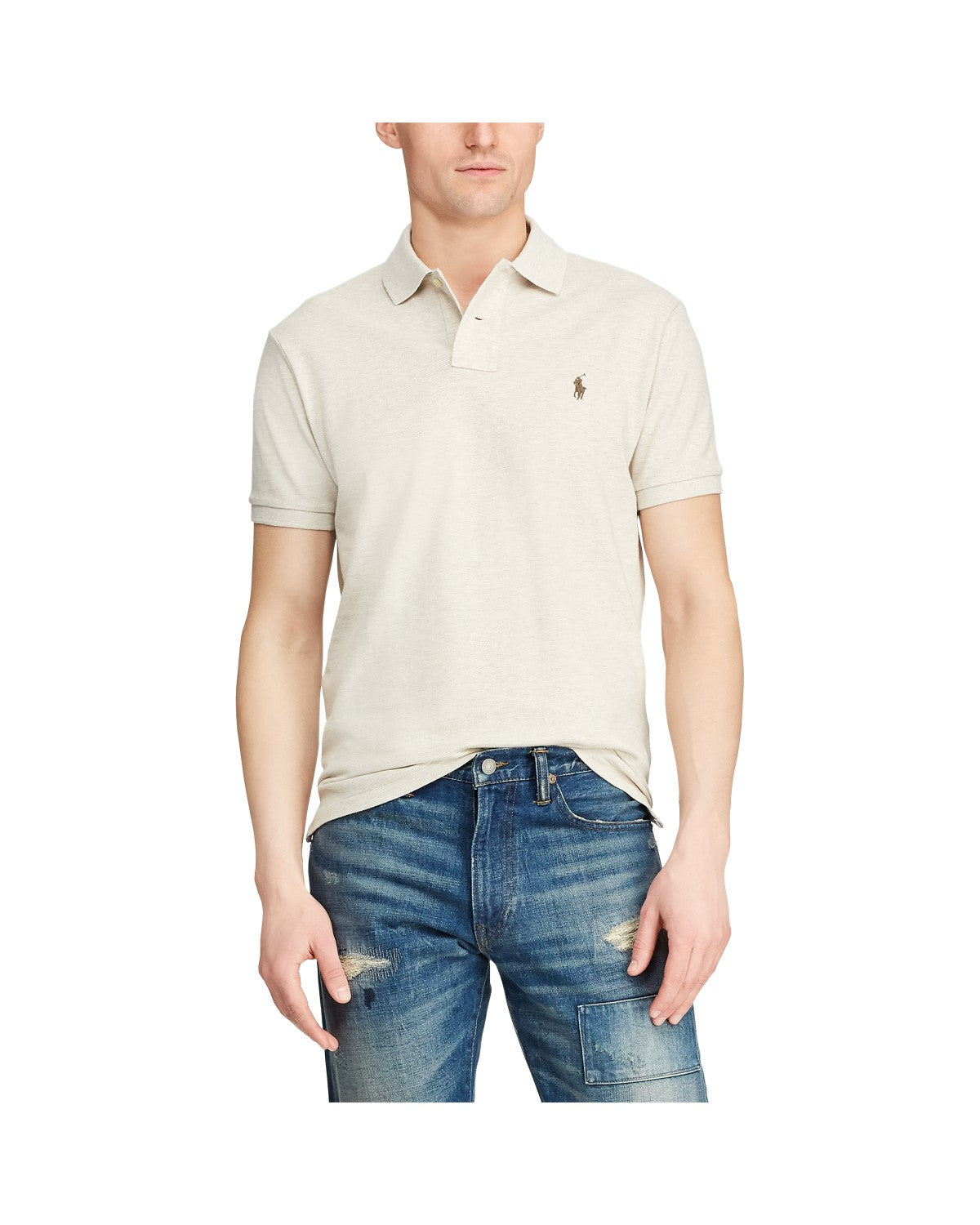 Custom Slim Fit Mesh Polo Shirt