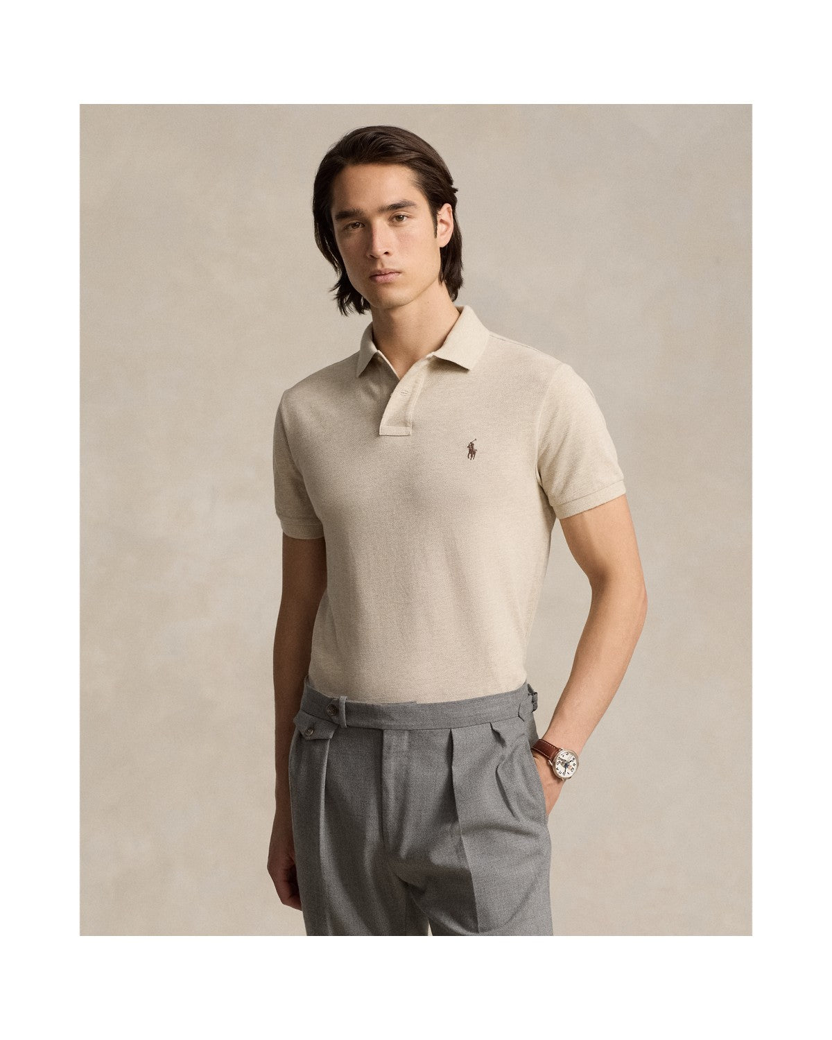 Custom Slim Fit Mesh Polo Shirt