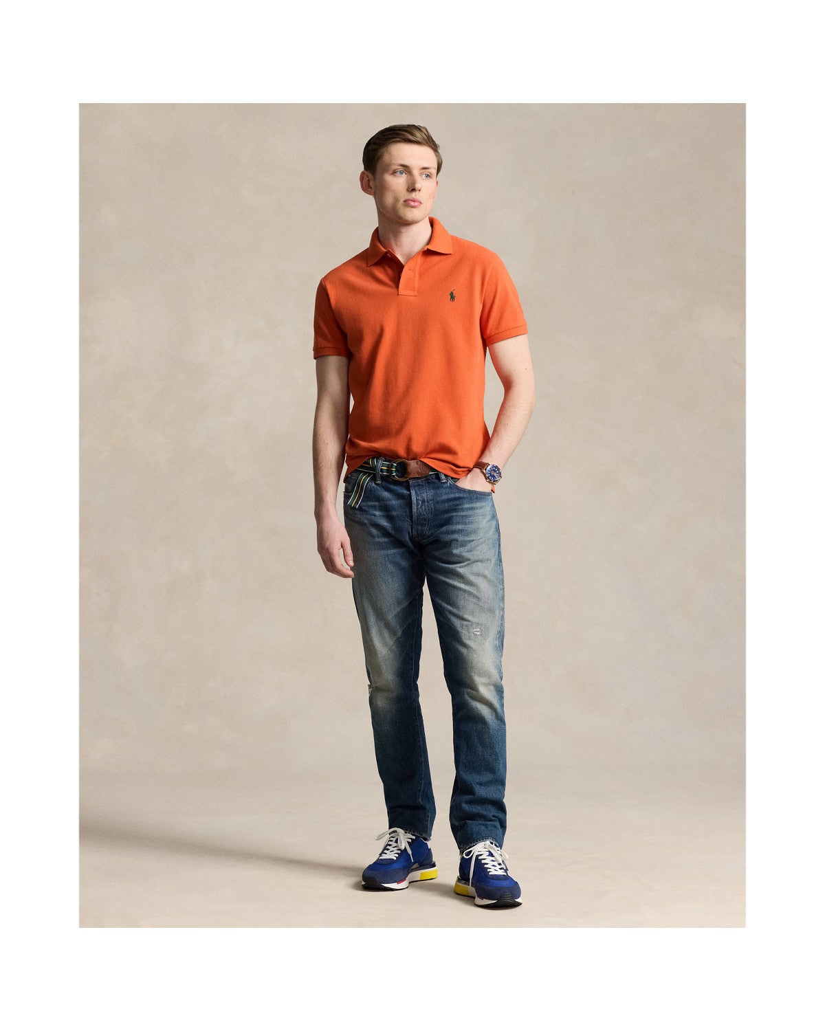 Custom Slim Fit Mesh Polo Shirt