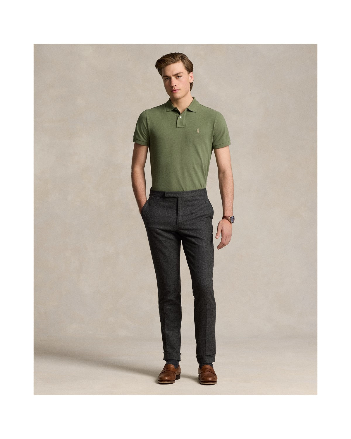 Custom Slim Fit Mesh Polo Shirt
