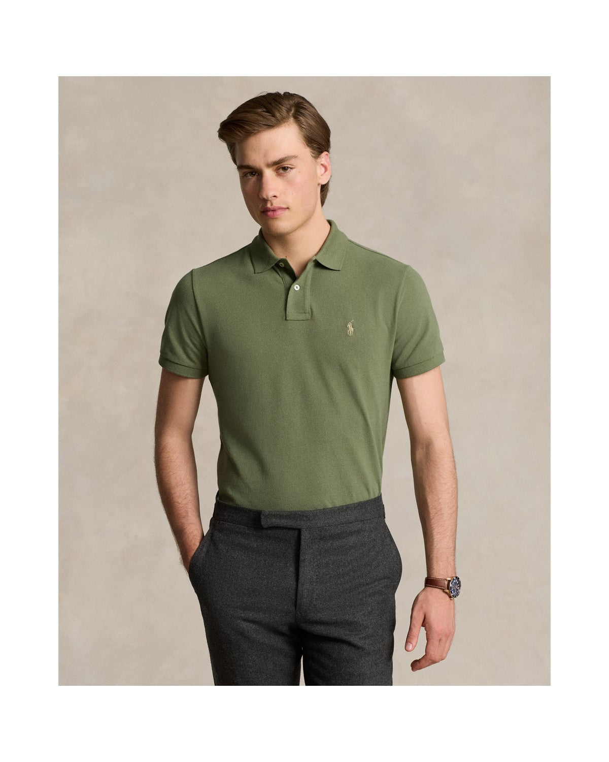 Custom Slim Fit Mesh Polo Shirt