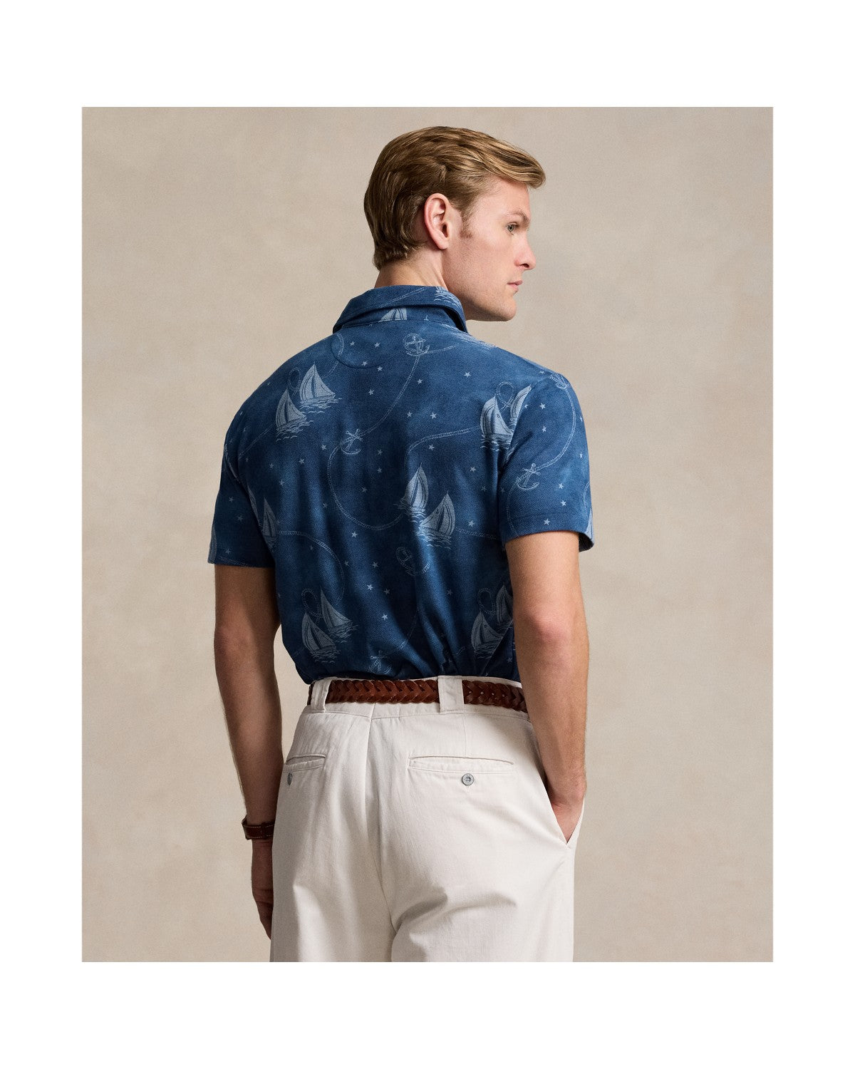 Custom Slim Fit Printed Mesh Polo Shirt