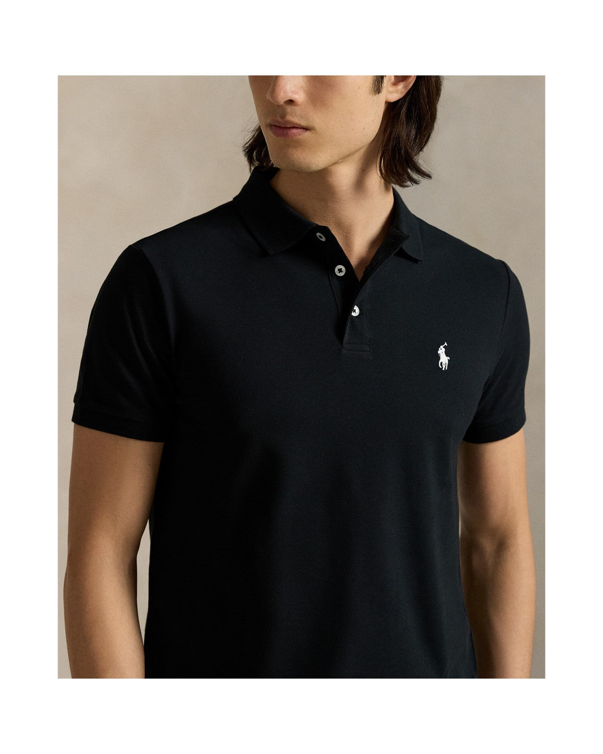 Custom Slim Fit Stretch Mesh Polo Shirt