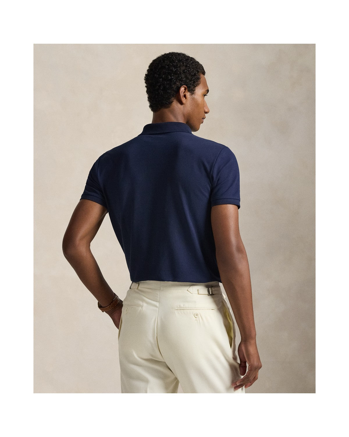 Custom Slim Fit Stretch Mesh Polo Shirt