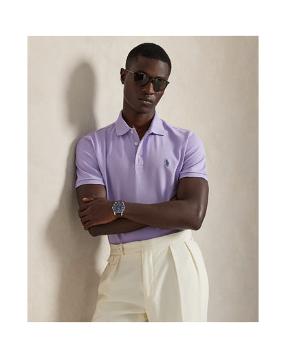 Custom Slim Fit Stretch Mesh Polo Shirt