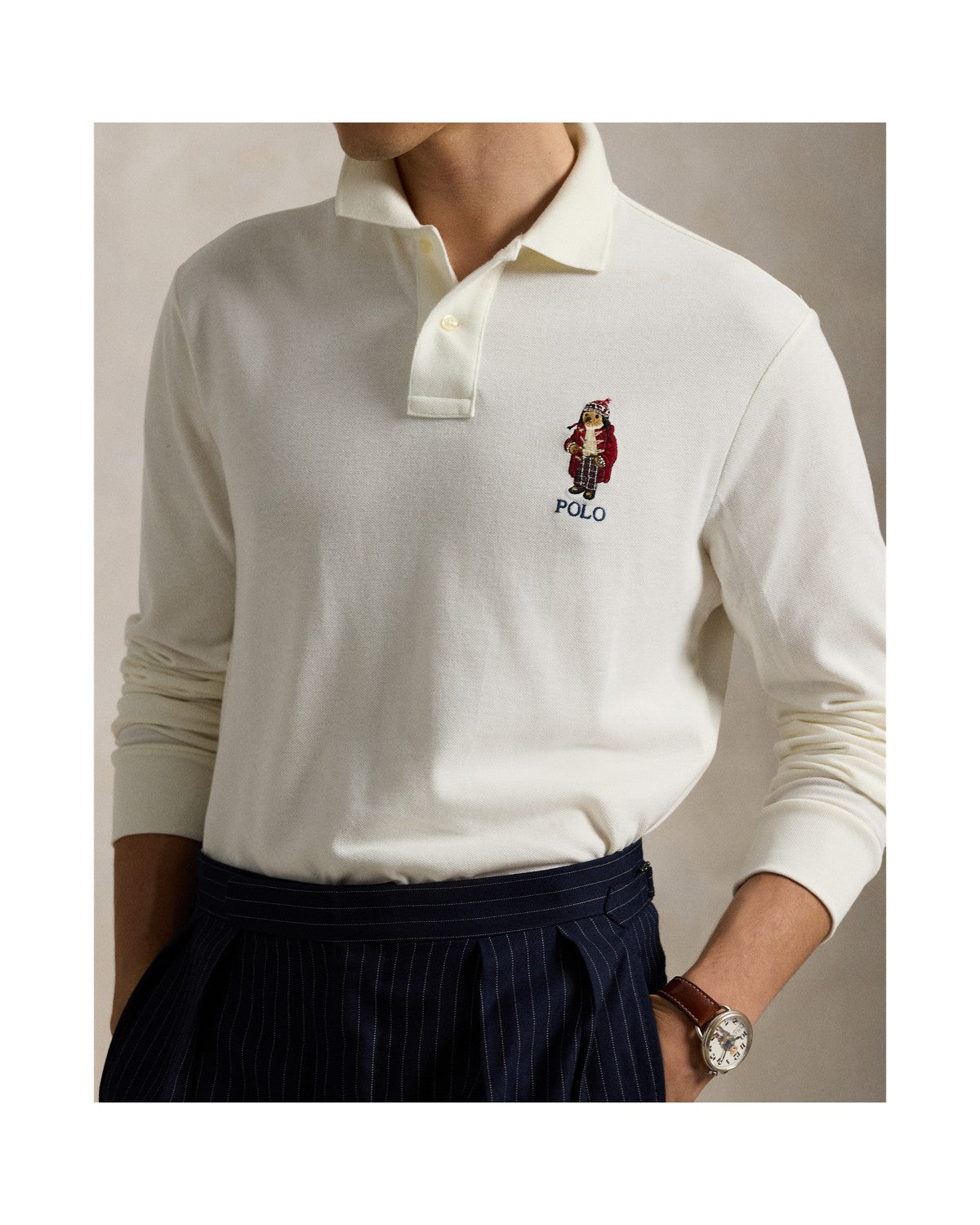 Classic Fit Polo Bear Mesh Polo Shirt