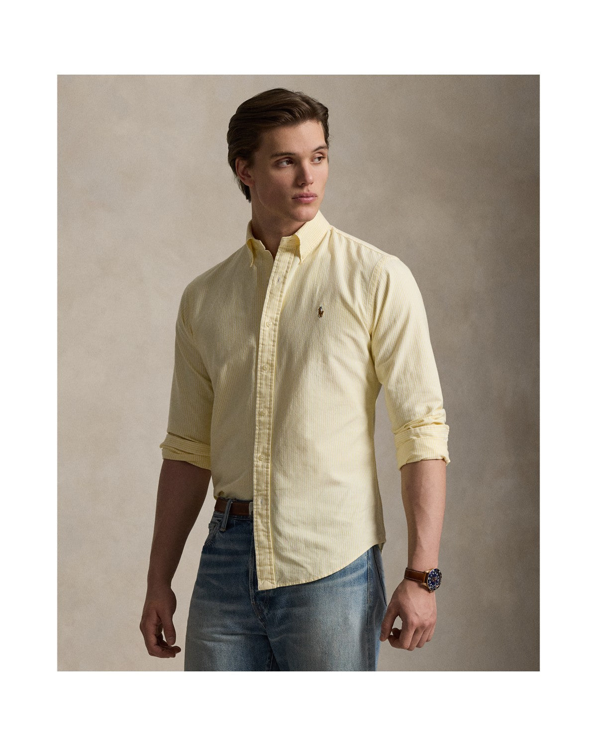 Custom Fit Striped Oxford Shirt