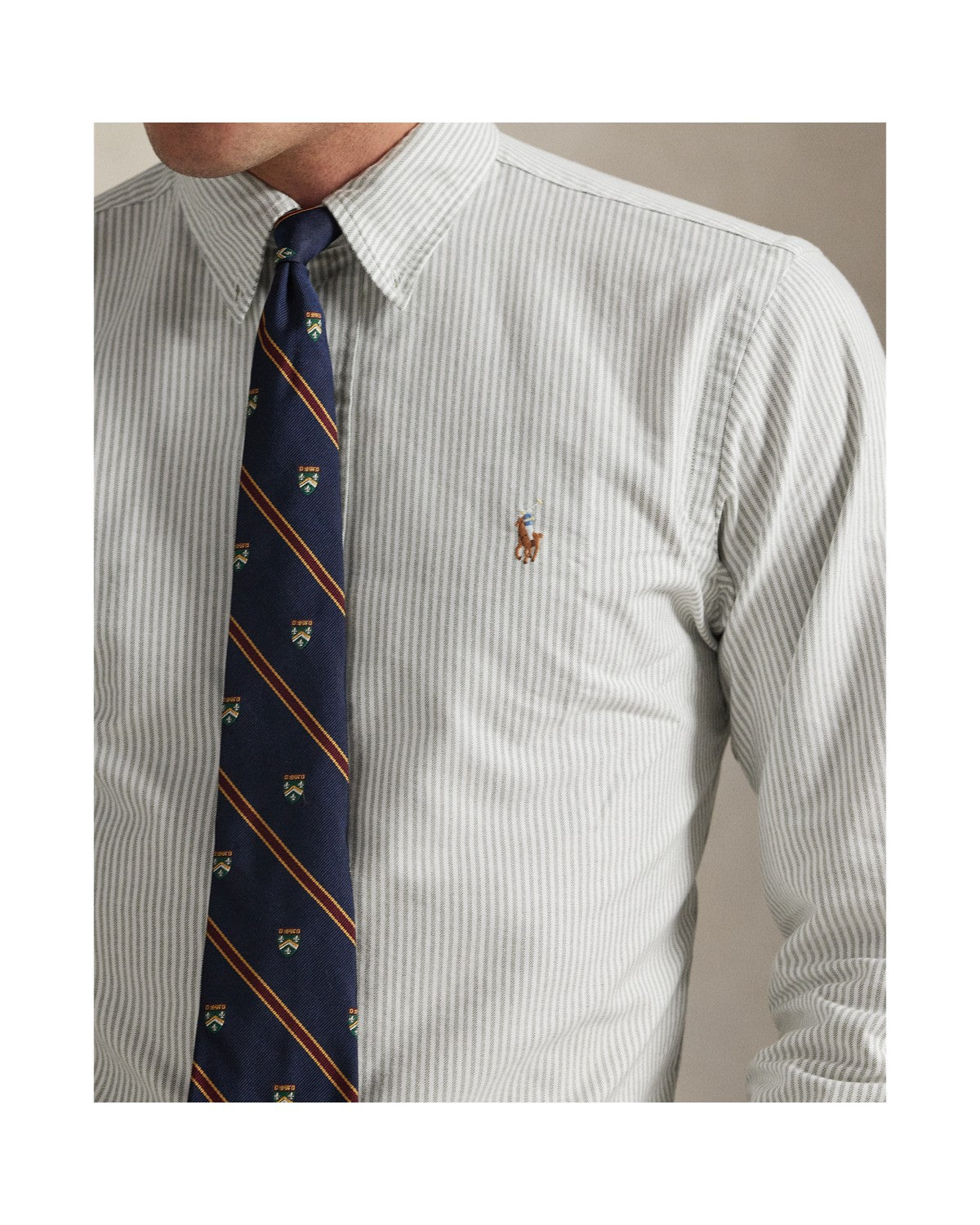 Custom Fit Striped Oxford Shirt