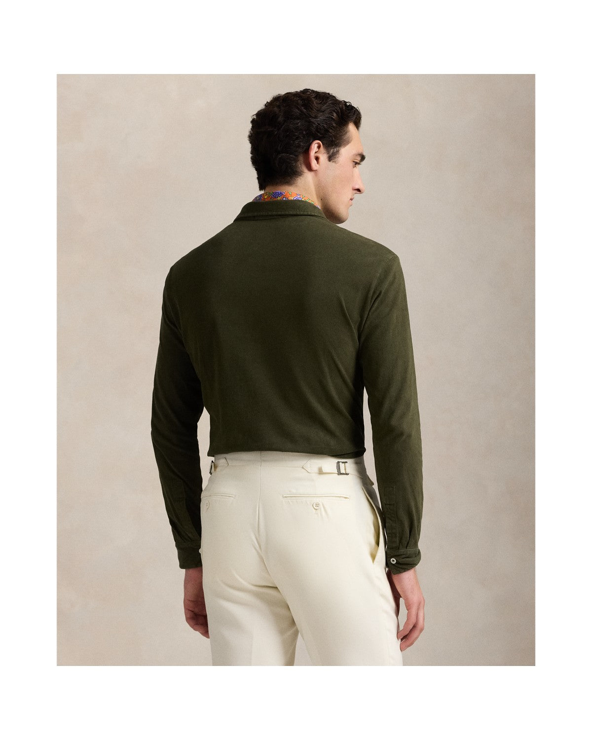 Classic Fit Sueded Jersey Polo Shirt