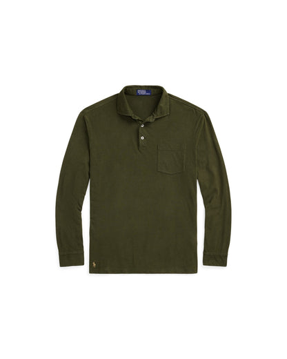 Classic Fit Sueded Jersey Polo Shirt