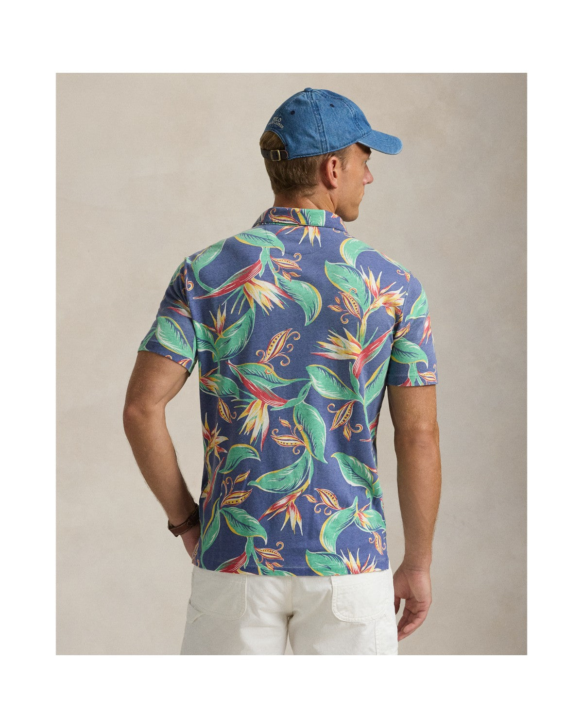 Standard Fit Floral-Print Polo Shirt