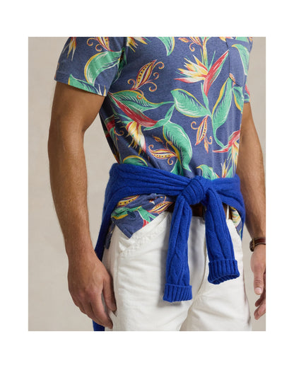 Standard Fit Floral-Print Polo Shirt