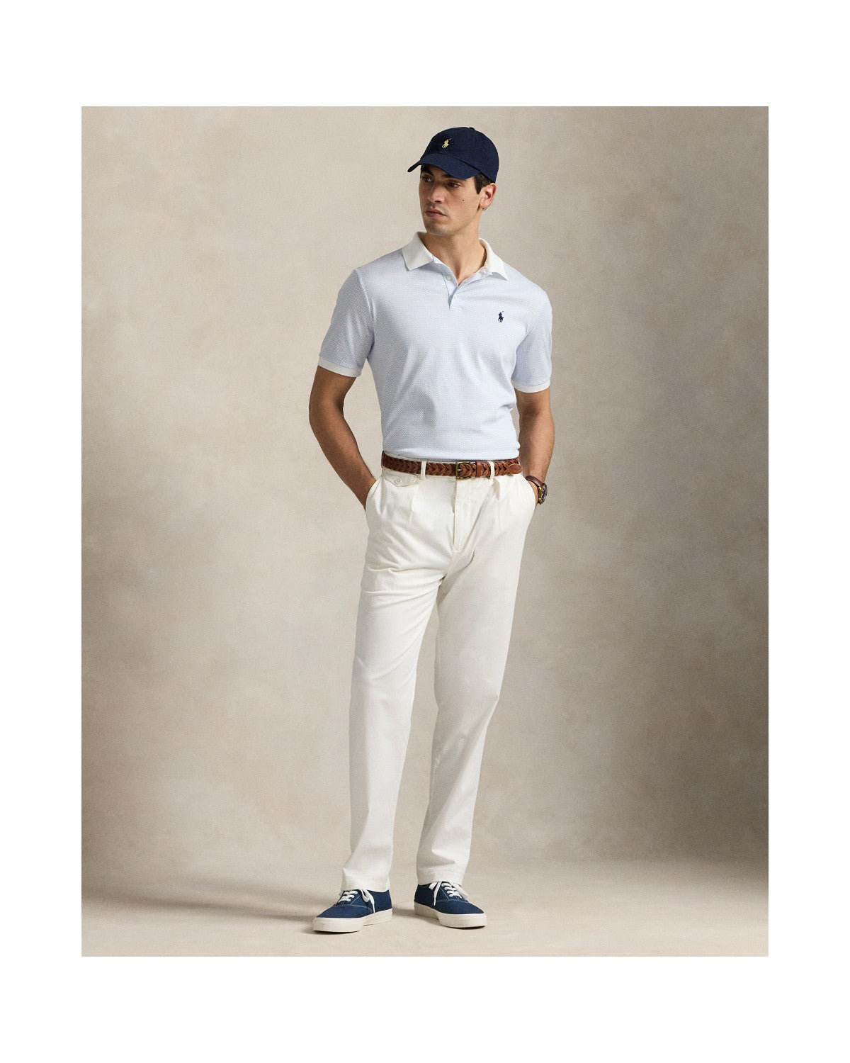 Classic Fit Print Soft Cotton Polo Shirt