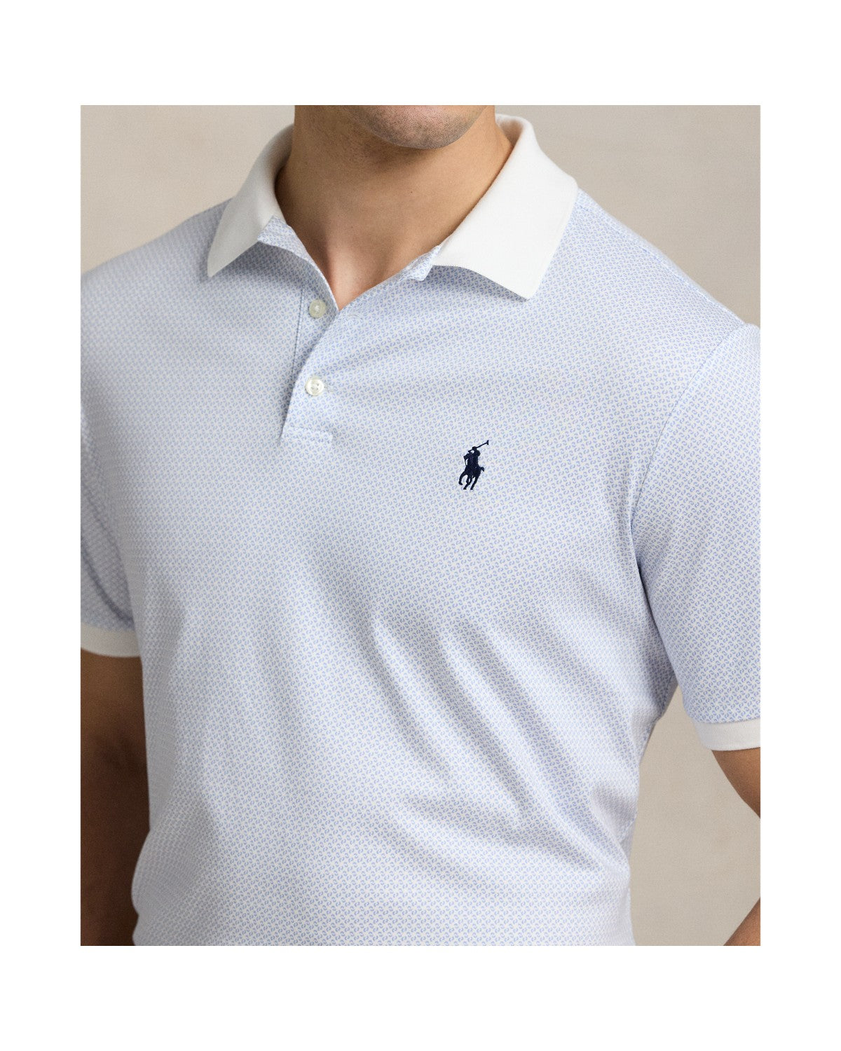 Classic Fit Print Soft Cotton Polo Shirt