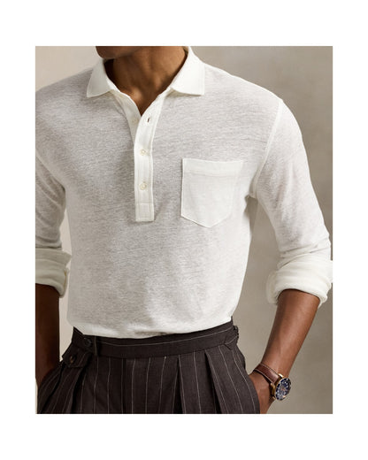 Linen Mesh Polo Shirt