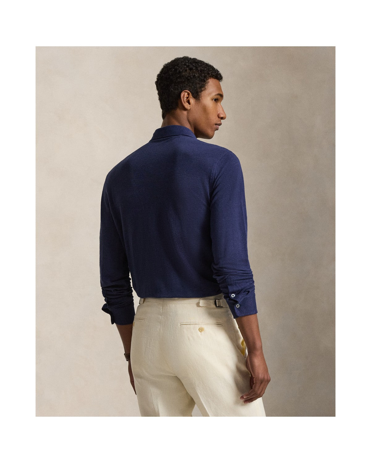 Linen Mesh Polo Shirt