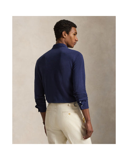 Linen Mesh Polo Shirt