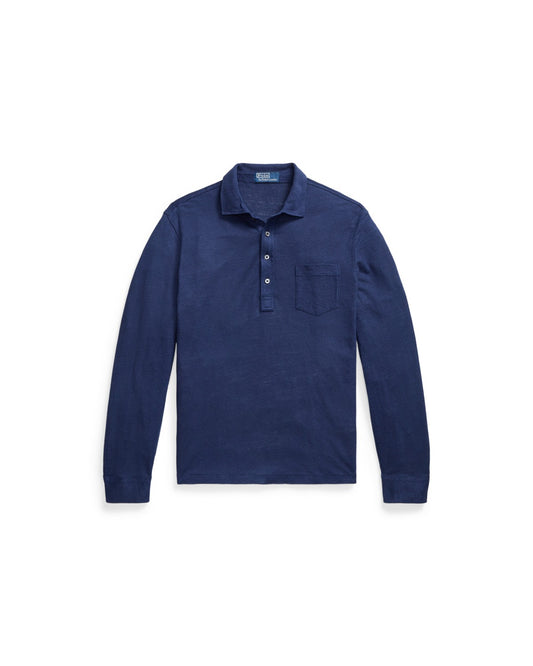 Linen Mesh Polo Shirt