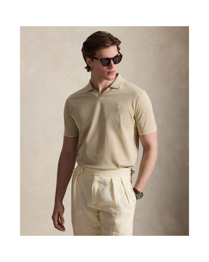 Jacquard Mesh Polo Shirt