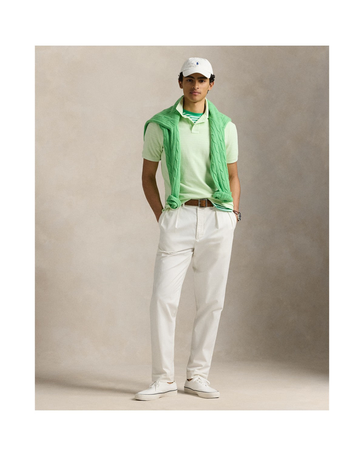 Classic Fit Mineral-Dyed Mesh Polo Shirt