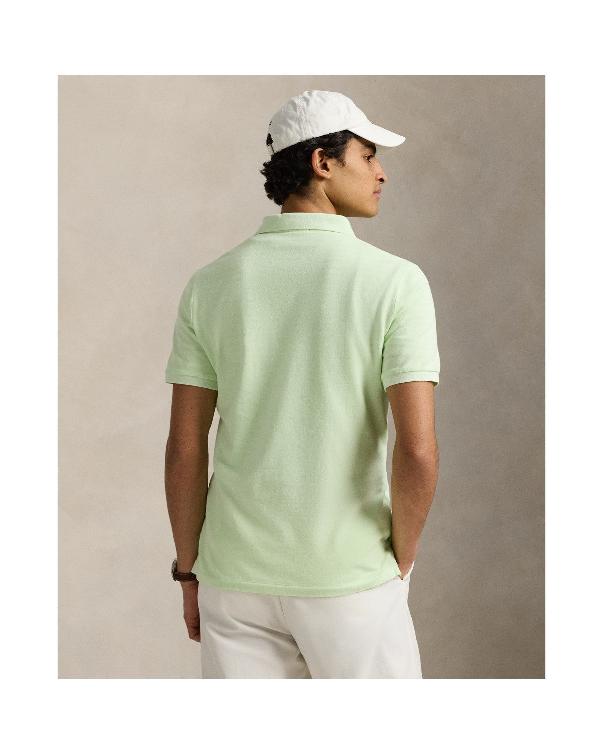 Classic Fit Mineral-Dyed Mesh Polo Shirt