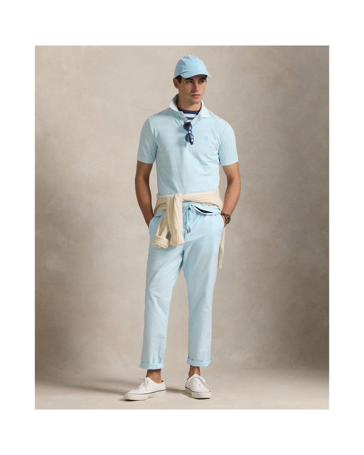 Classic Fit Mineral-Dyed Mesh Polo Shirt