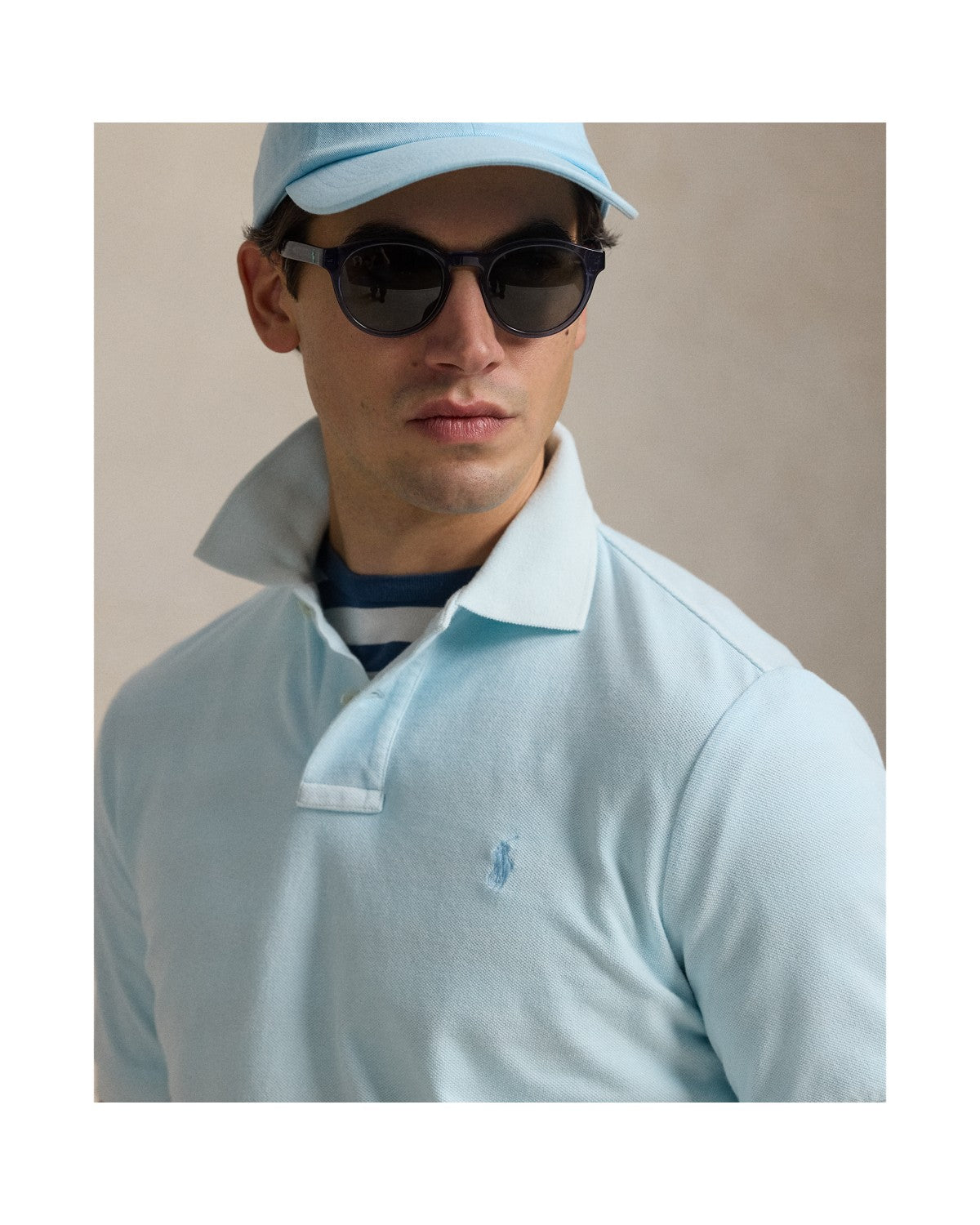 Classic Fit Mineral-Dyed Mesh Polo Shirt