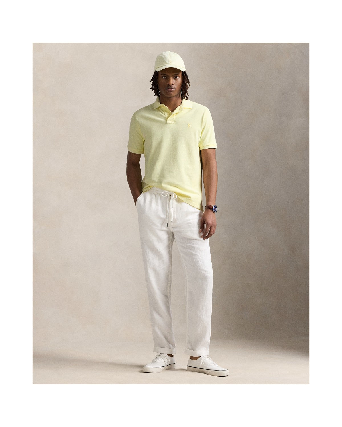 Classic Fit Mineral-Dyed Mesh Polo Shirt
