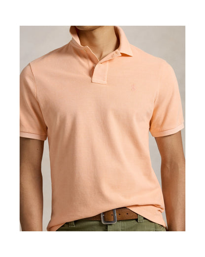 Classic Fit Mineral-Dyed Mesh Polo Shirt
