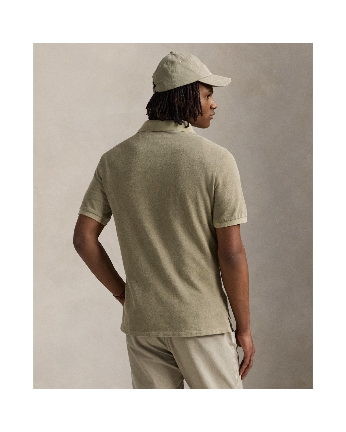 Classic Fit Mineral-Dyed Mesh Polo Shirt