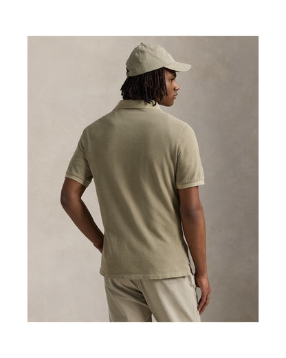 Classic Fit Mineral-Dyed Mesh Polo Shirt