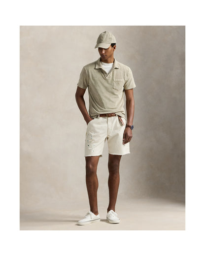Mineral-Dyed Terry Polo Shirt