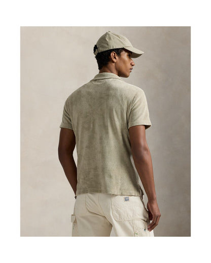 Mineral-Dyed Terry Polo Shirt