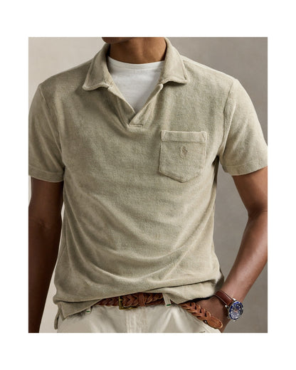 Mineral-Dyed Terry Polo Shirt