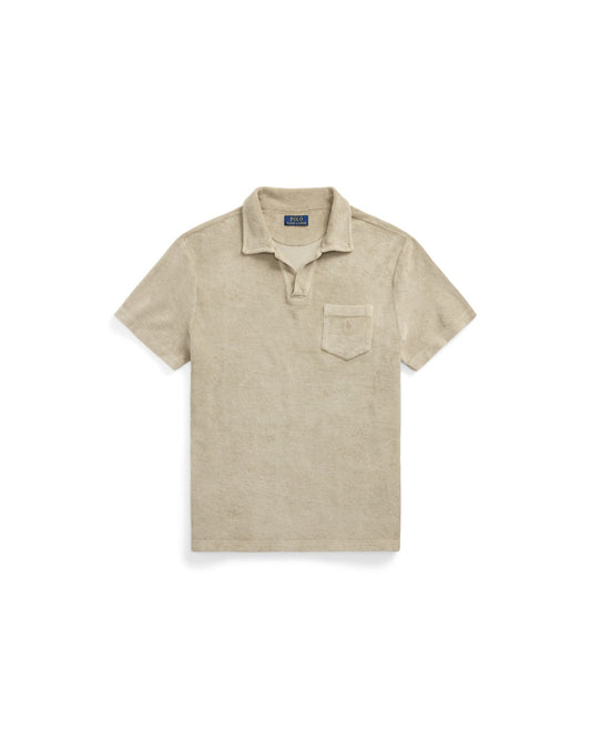 Mineral-Dyed Terry Polo Shirt