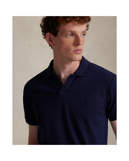 Custom Slim Fit Stretch Mesh Polo Shirt