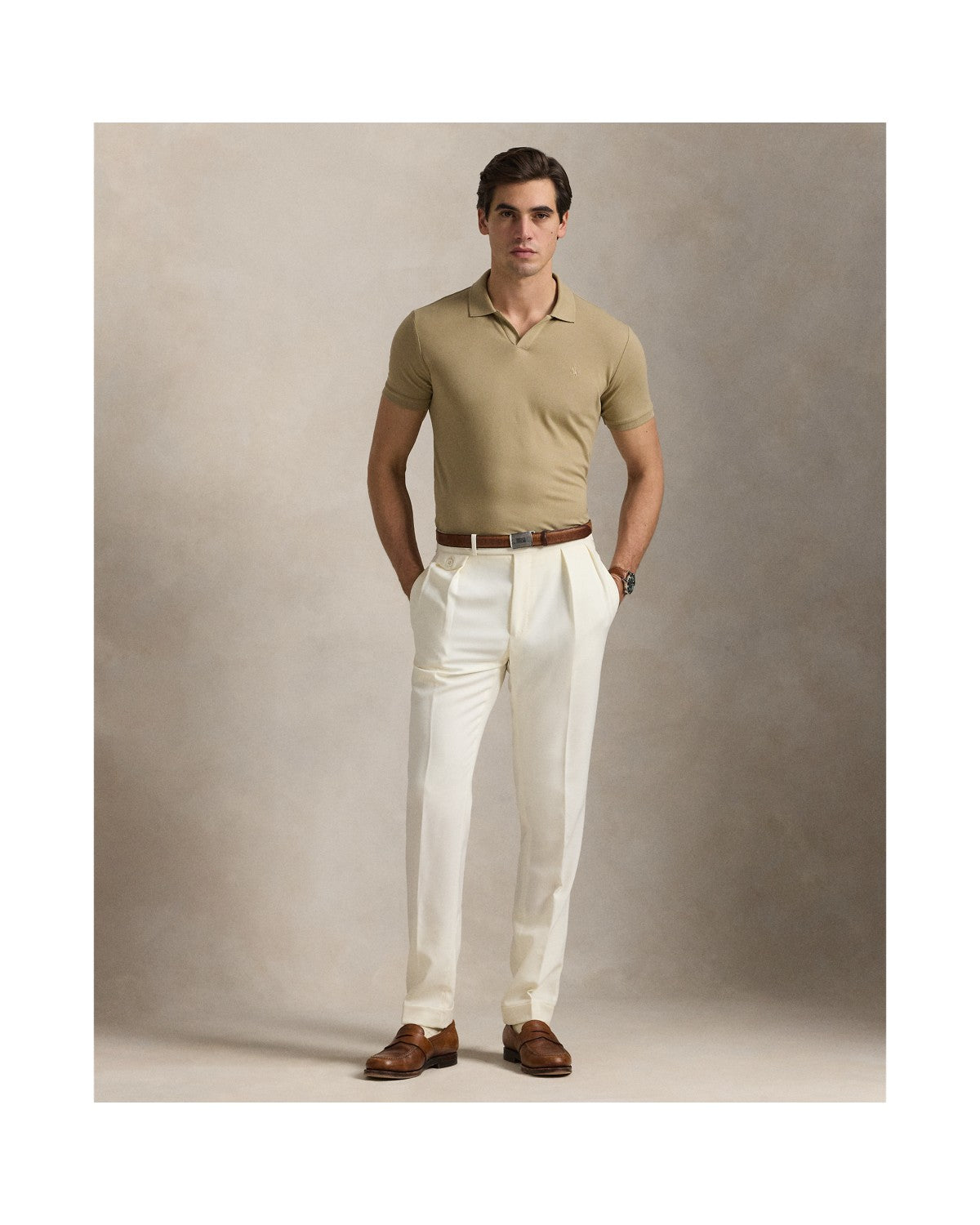 Custom Slim Fit Stretch Mesh Polo Shirt