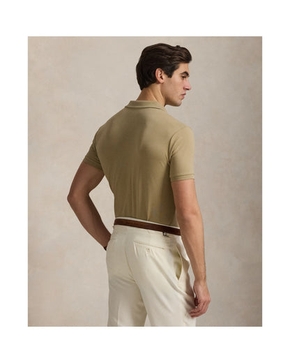 Custom Slim Fit Stretch Mesh Polo Shirt